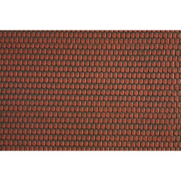 Strešná krytina, červená, 28 x 10 cm  NO57328