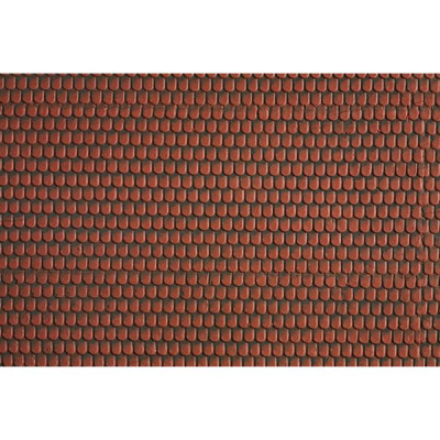 Strešná krytina, červená, 28 x 10 cm  NO57328