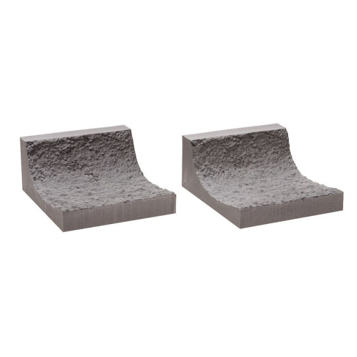 Vnútorné steny tunela kamenité, oblé 2x 9,5 cm  NO58033