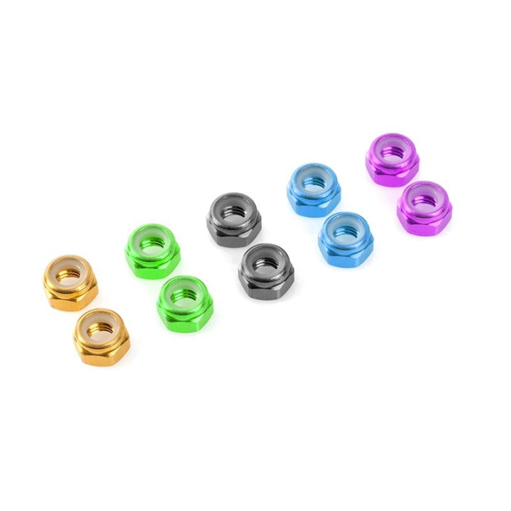 Hliníkové Nylon STOPmatky M2 - zelené - 10 ks.