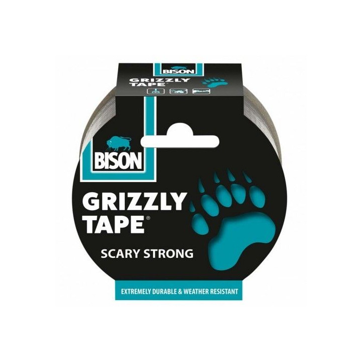 BISON Grizzly tape 10m Stříbrná