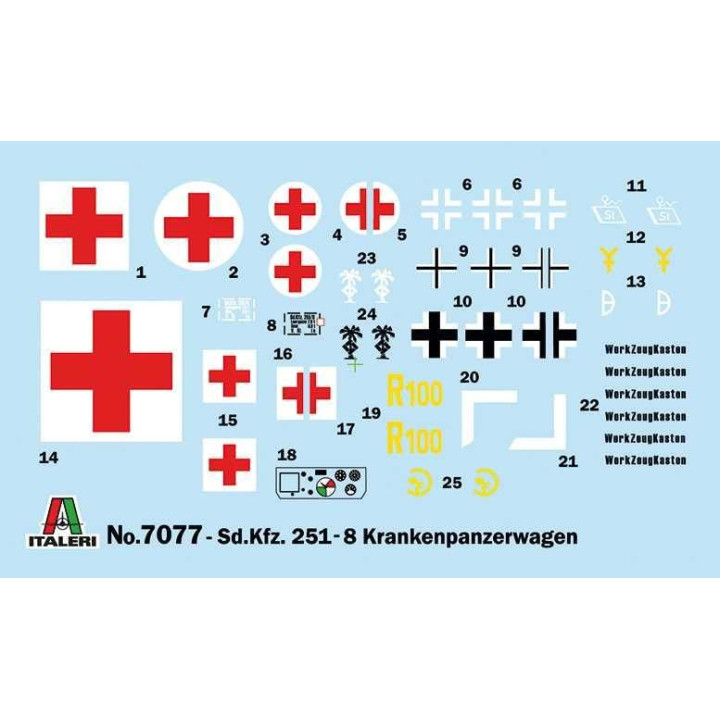 Model Kit military 7077 - Sd.Kfz. 251/8 Ambulance (1:72)