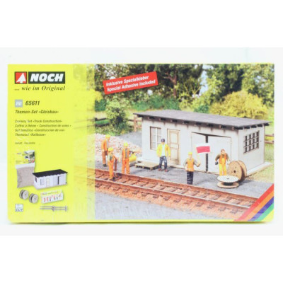 Tématický set - Železniční stavbári s búdou  NO65611
