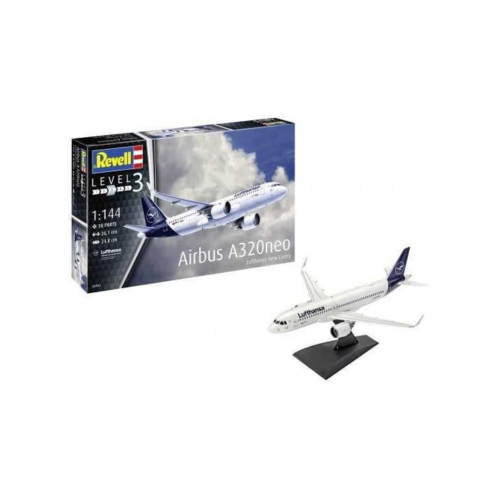 Plastic ModelKit letadlo 03942 - Airbus A320 Neo Lufthansa "New Livery" (1:144)