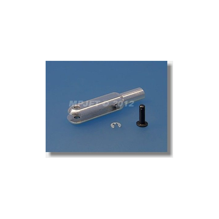 2150 Vidlička Dural, Délka 23mm, Šířka drážky 1,6, Čep pr.1,6mm, M2, 2ks