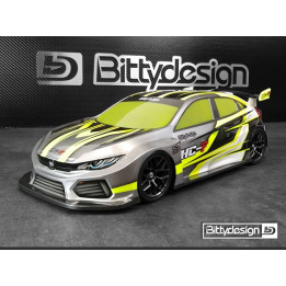 Karoserie čirá Bittydesign pro TC FW podvozky 190mm