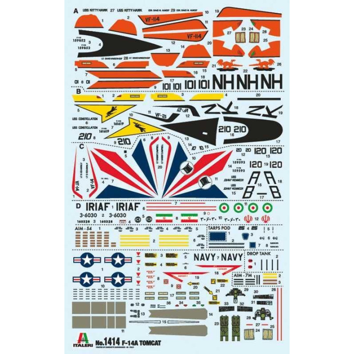 Model Kit letadlo 1414 - F-14A Tomcat (1:72)