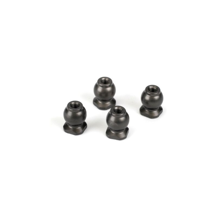 8T,8B: Kulové čepy 8.8mm s přírubou (4)