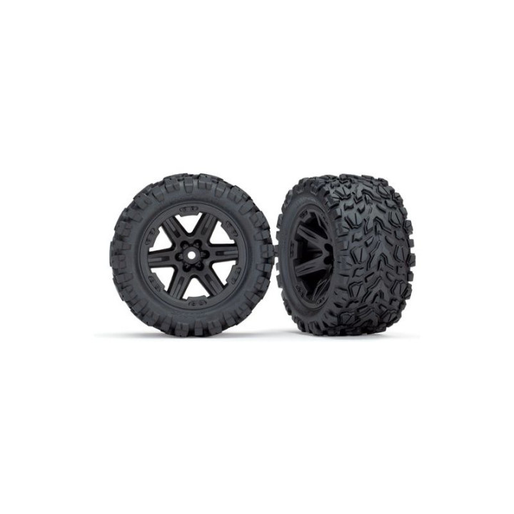 Traxxas kolo 2.8", disk Rustler 4x4 černý, pneu Talon Extreme (pár)