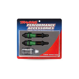 Traxxas tlumič GTR long hliník/PTFE zelený, pístnice TiN (2)