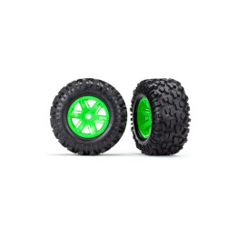 Traxxas kolo 4.3/5.7", disk zelený, pneu Maxx AT (pár)