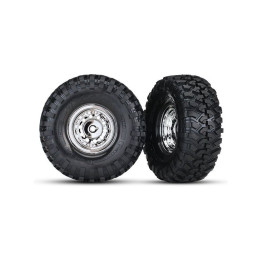 Traxxas kolo 1.9", disk chromovaný, pneu Canyon Trail (pár)