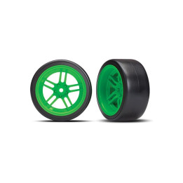 Traxxas kolo 1.9", disk split-spoke zelený, pneu Drift (2) (zadní)