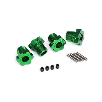 Traxxas náboj kola hliníkový zelený 17mm (4)