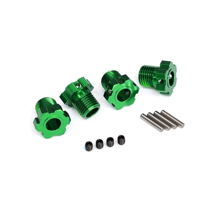 Traxxas náboj kola hliníkový zelený 17mm (4)
