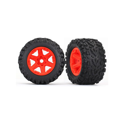 Traxxas kolo 3.8", disk oranžový, pneu Talon EXT (pár)