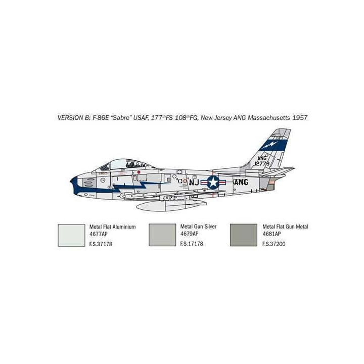 Model Kit letadlo 2799 - F-86E “Sabre” (1:48)