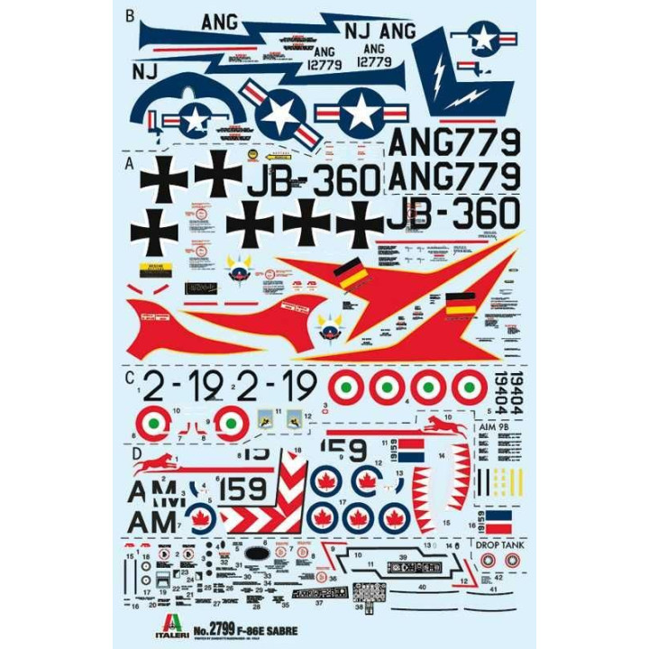 Model Kit letadlo 2799 - F-86E “Sabre” (1:48)