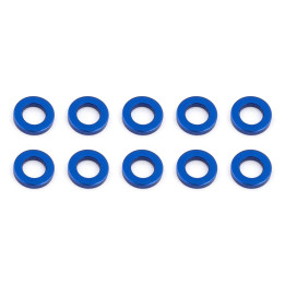 Ballstud podložky, 5.5x1.0mm, modré alu, 10 ks.