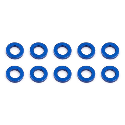 Ballstud podložky, 5.5x1.0mm, modré alu, 10 ks.