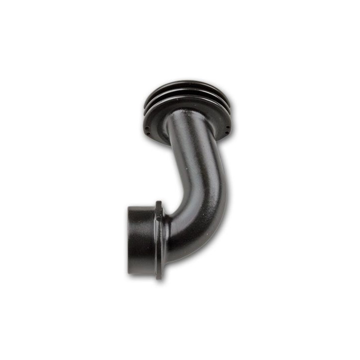 Black manifold cilindrical, 2 rings, left/right exhaust.