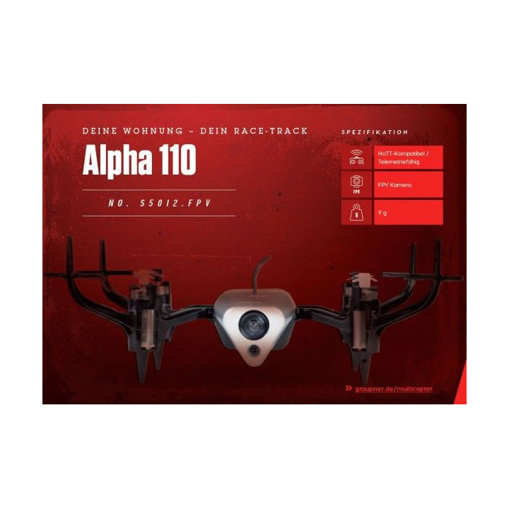 Quadcopter Alpha 110 – FPV - pre vysielače graupner Hott