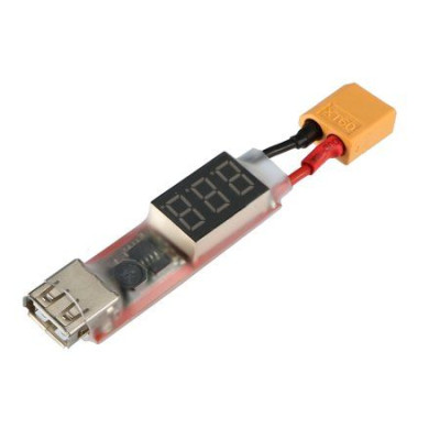 Stabilizátor pre vytvorenie USB nabíjača z akumulátora 6 -22V s Voltmetrom