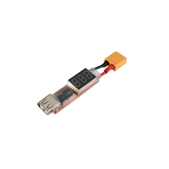 Stabilizátor pre vytvorenie USB nabíjača z akumulátora 6 -22V s Voltmetrom