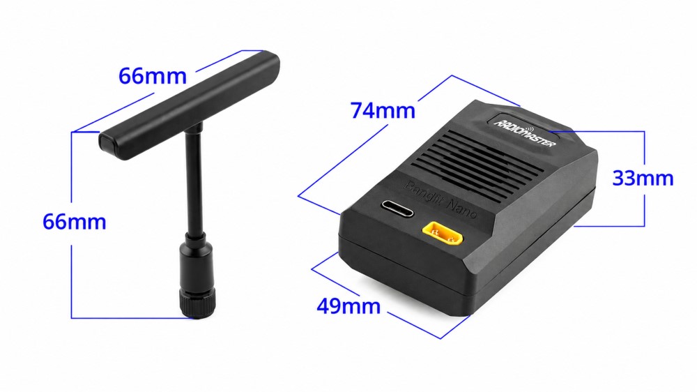 Rozmery modulu RadioMaster Ranger Nano