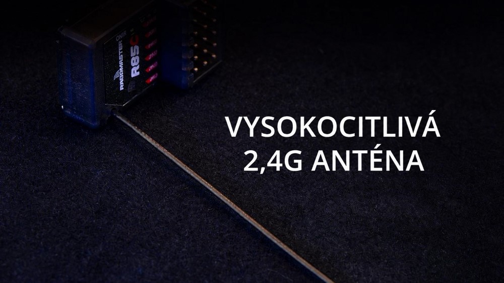 Vysokocitlivá anténa 2,4 GHz prijímača RadioMaster R85C