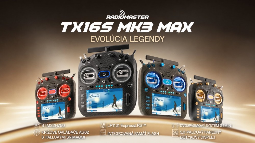 RadioMaster TX16S MK3 MAX farebné varianty