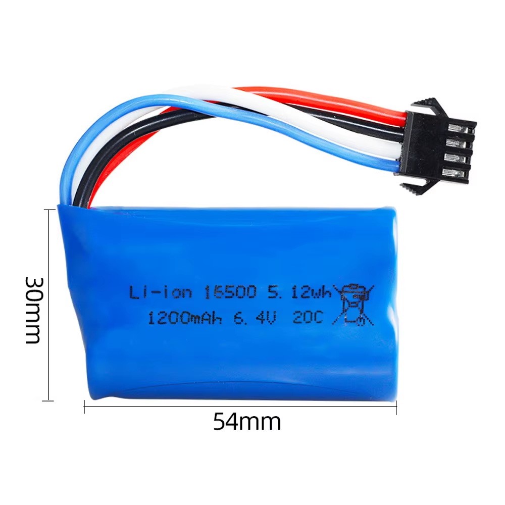 Rozmery batérie Li-ion 16500 6,4 V 1200 mAh