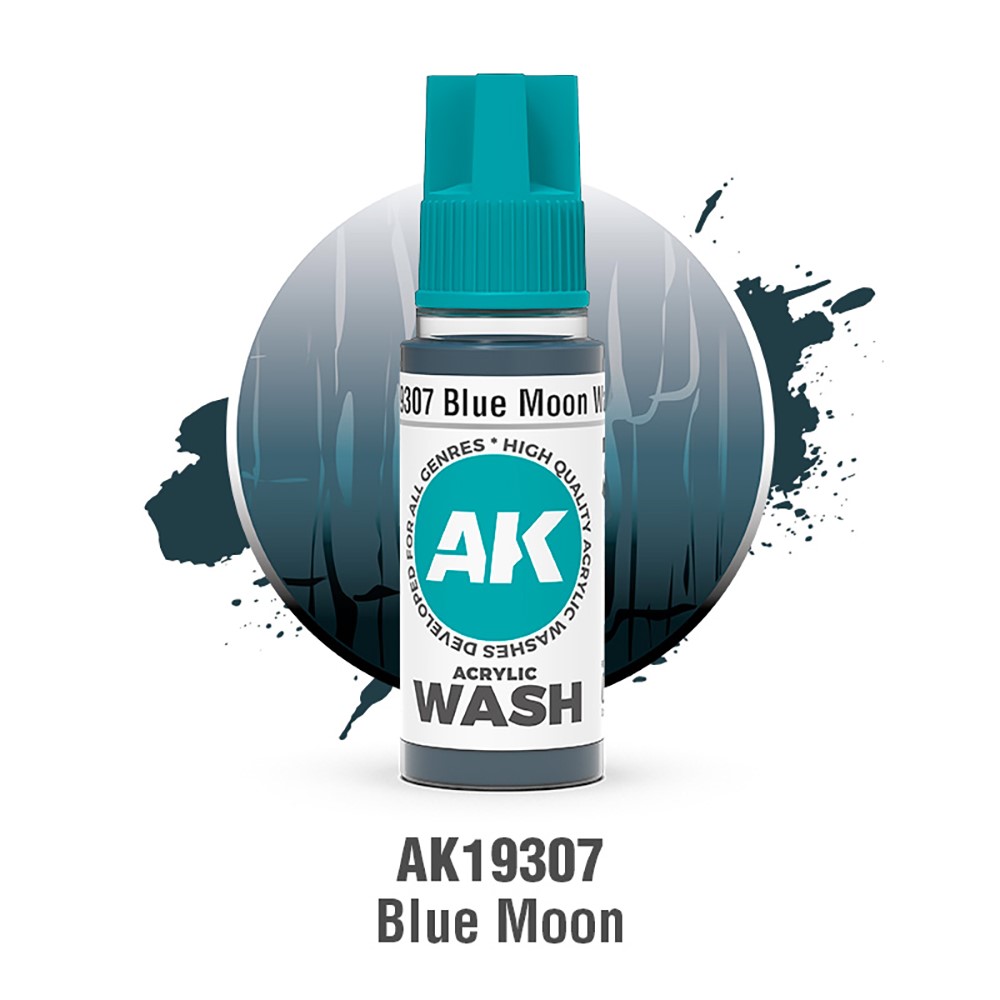 AK Interactive Blue Moon Wash Acrylic Wash 18 ml AK19307