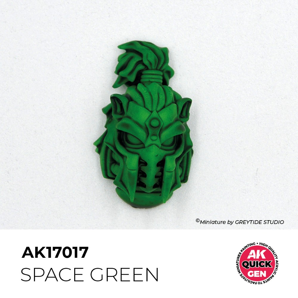 Príklad použitia farby Space Green na miniatúre