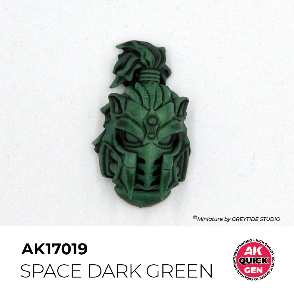 Príklad použitia farby Space Dark Green na miniatúre