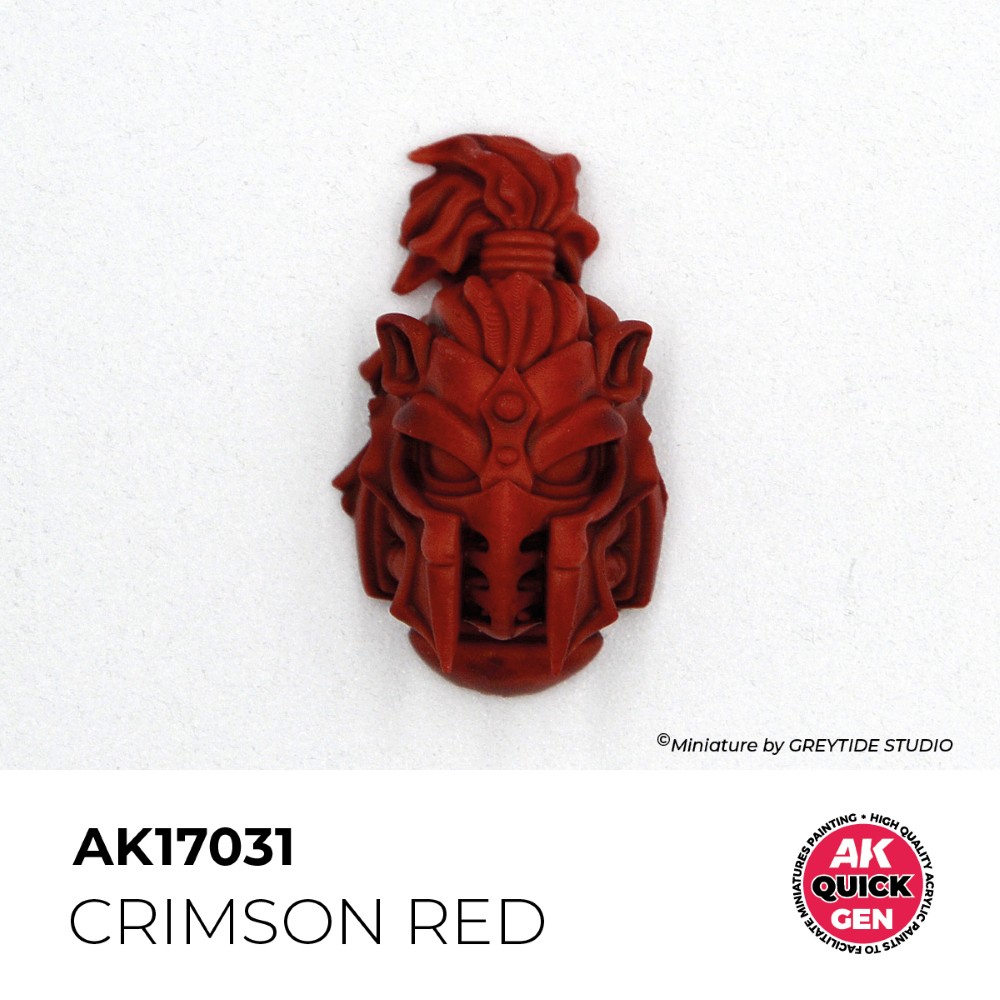 Príklad použitia farby Crimson Red na miniatúre
