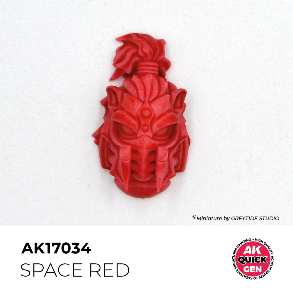 Príklad použitia farby Space Red na miniatúre