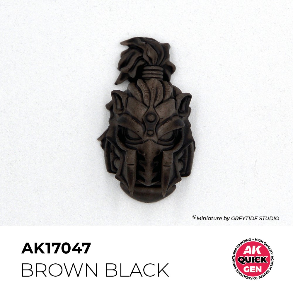 Príklad použitia farby Brown Black na miniatúre