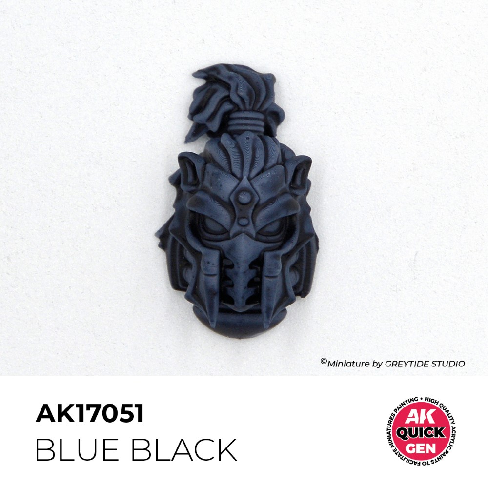 Ukážka použitia farby Blue Black na miniatúre