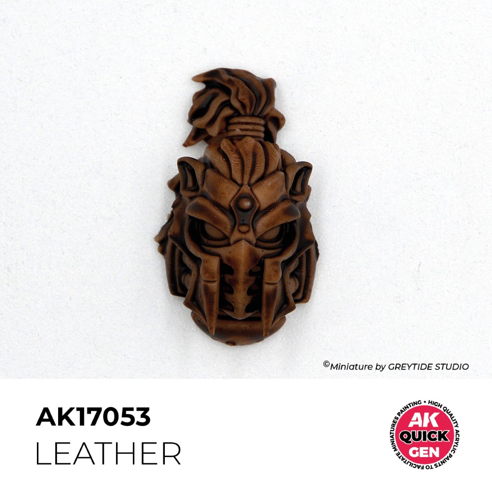 Ukážka použitia farby Leather na miniatúre