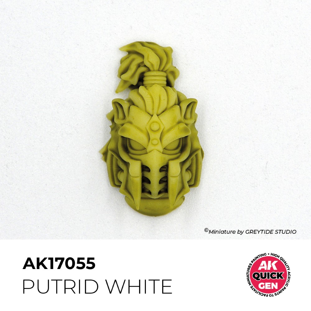 Ukážka použitia farby Putrid White na miniatúre