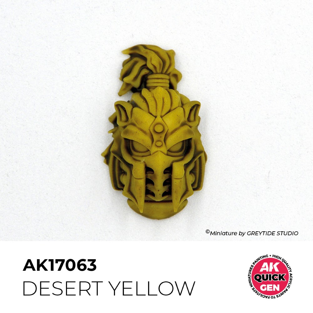 Ukážka použitia farby Desert Yellow na miniatúre