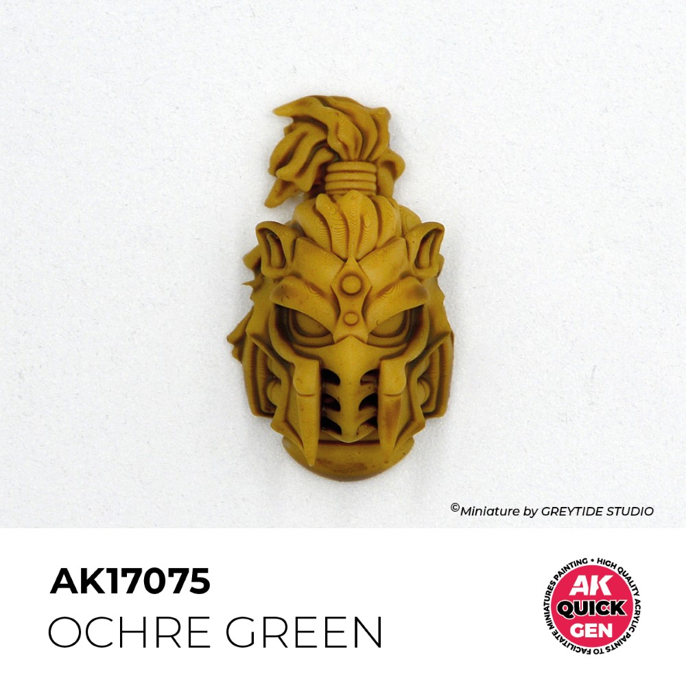 Ukážka použitia vojenskej farby Ochre Green na miniatúre