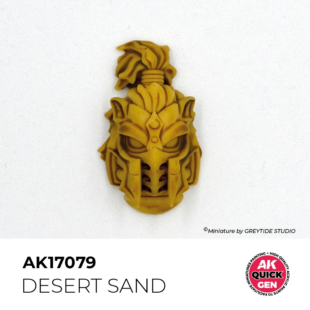 Ukážka použitia vojenskej farby Desert Sand na miniatúre