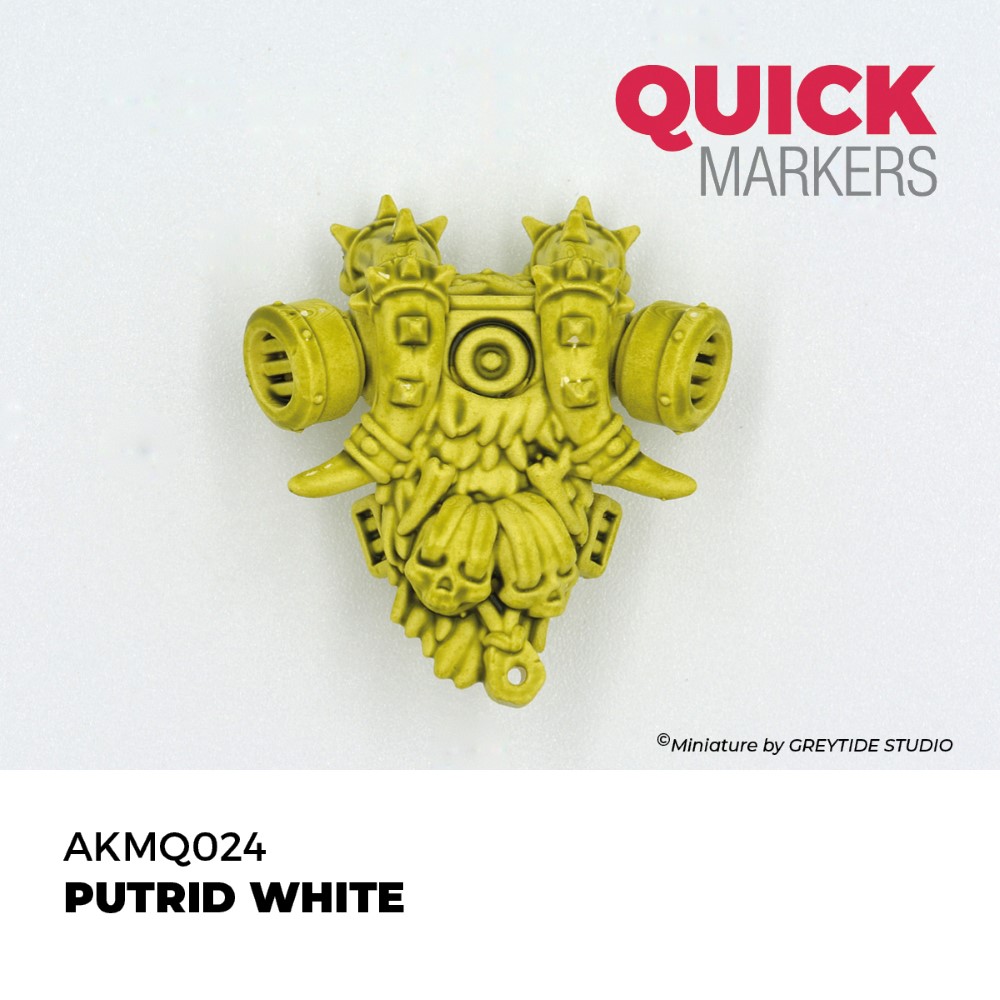 Výsledný odtieň Putrid White Quick Marker