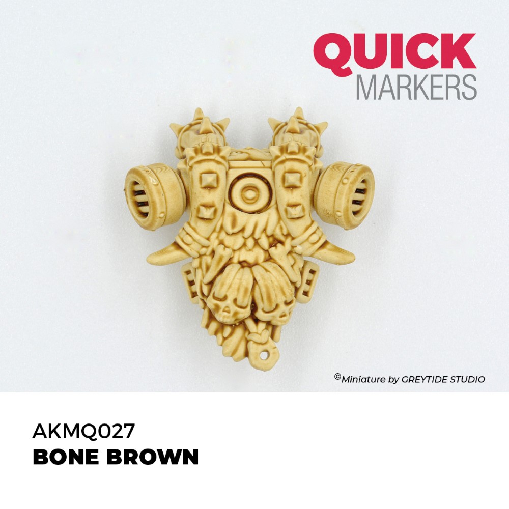 Výsledný odtieň Bone Brown Quick Marker