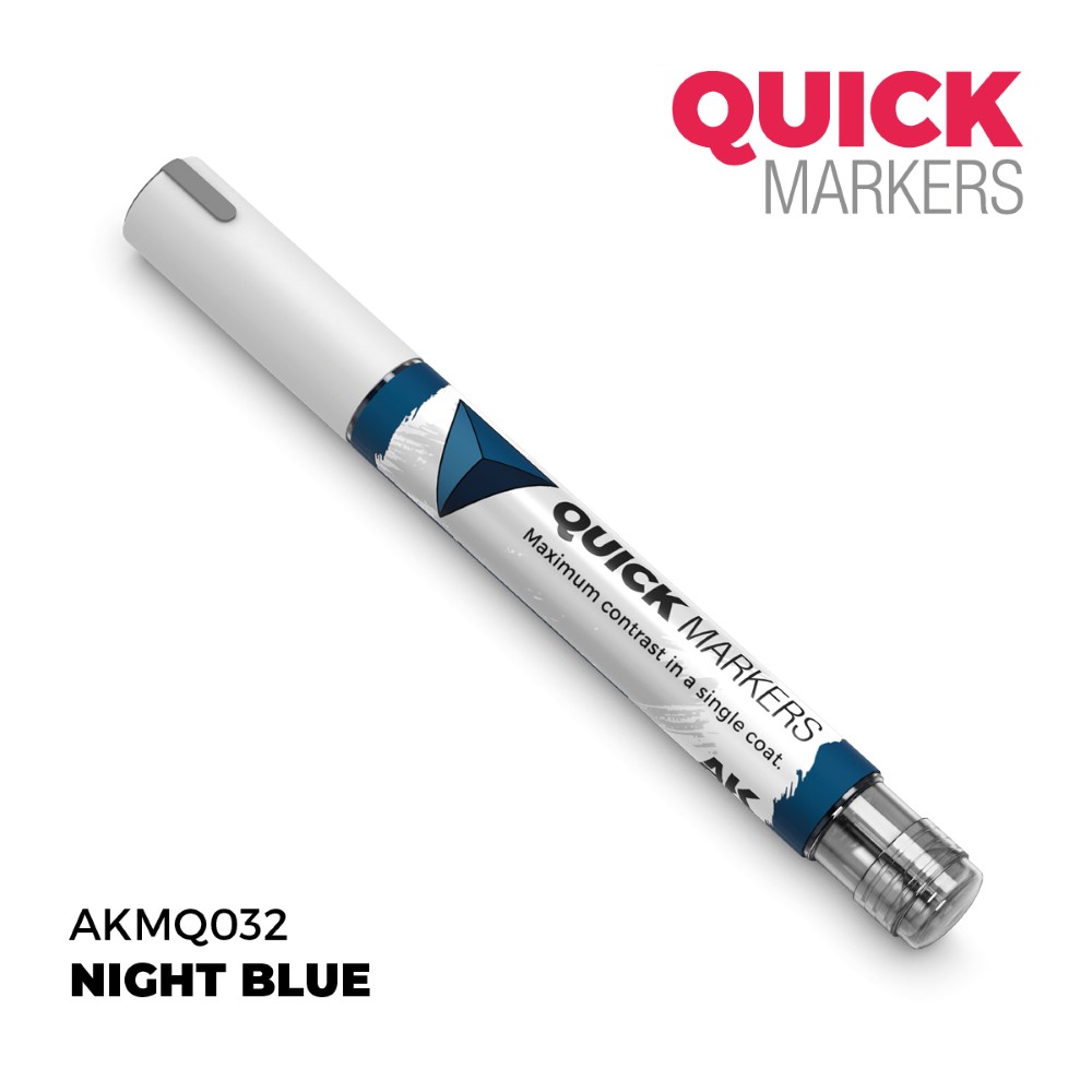 Ukážka použitia markeru Night Blue na miniatúre