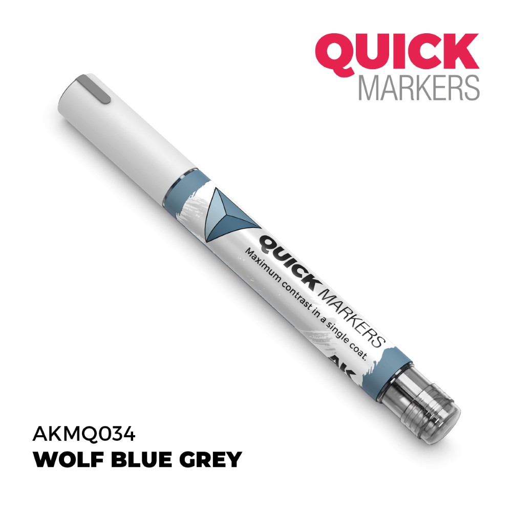 Ukážka použitia markeru Wolf Blue Grey na miniatúre