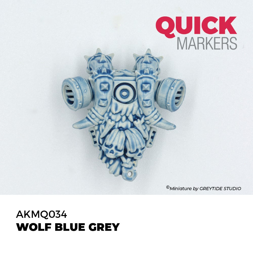 Výsledný odtieň Wolf Blue Grey Quick Marker
