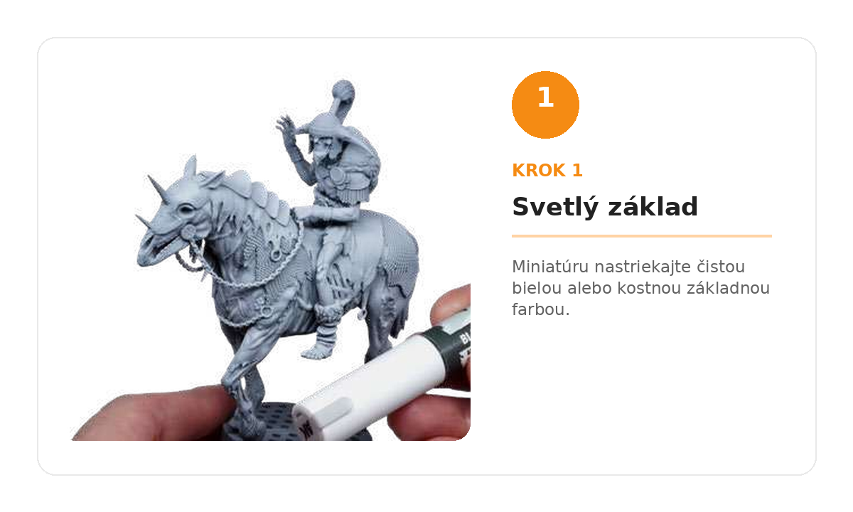 Krok 1 – biely alebo kostný základ